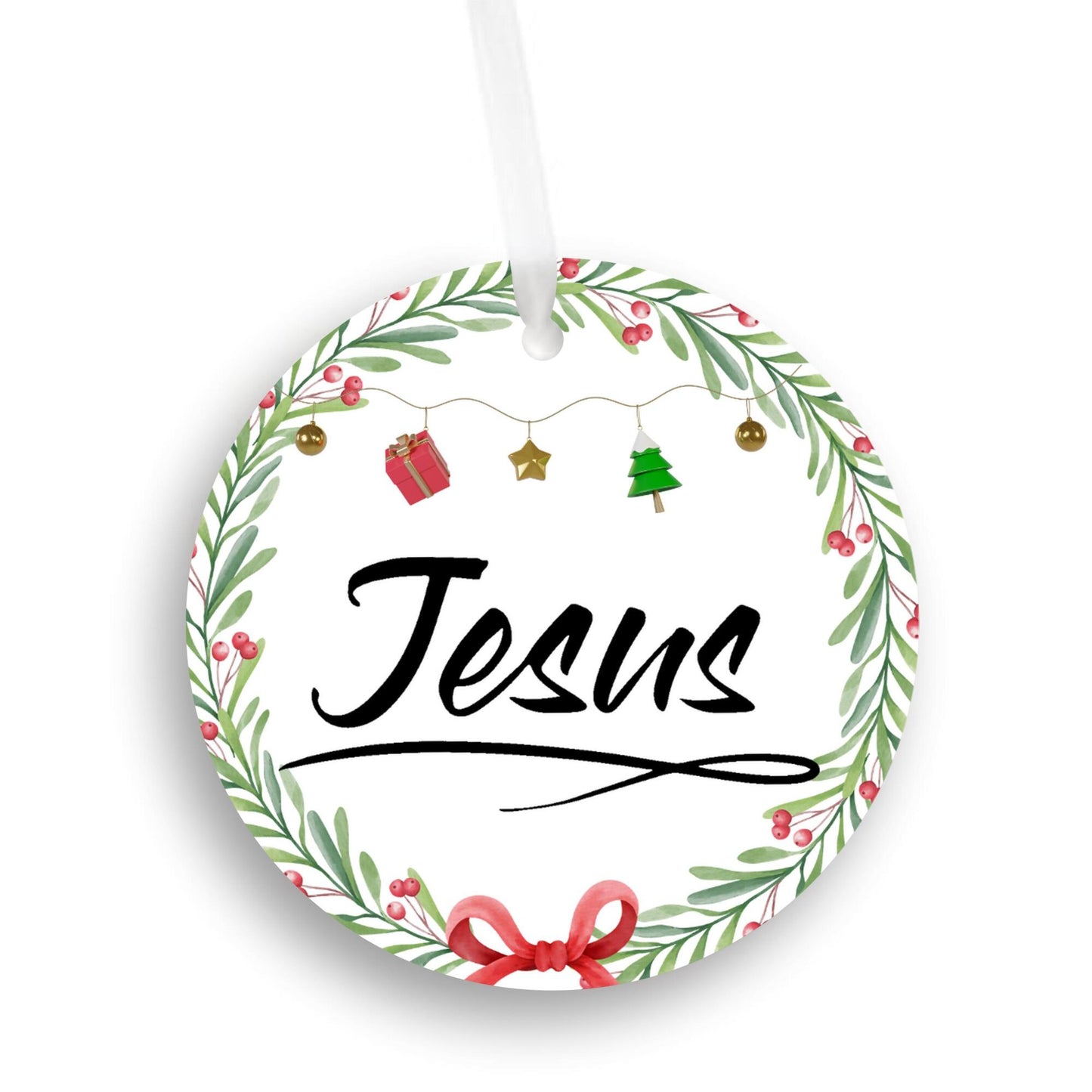 Christmas Ornament Small Black - Jesus