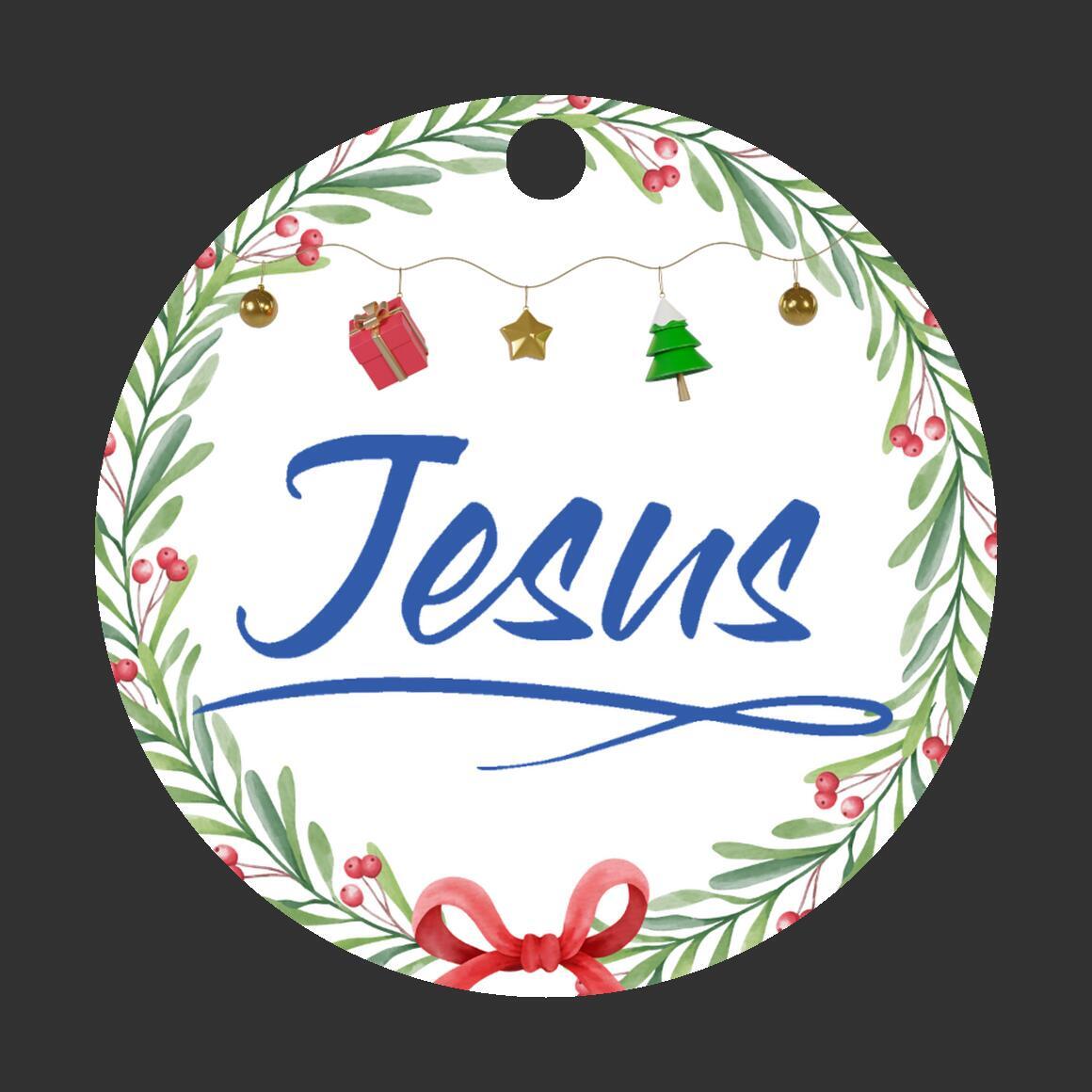 Christmas Ornament Small Blue- Jesus