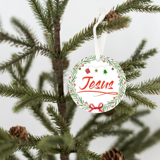 Christmas Ornament Small Orange - Jesus