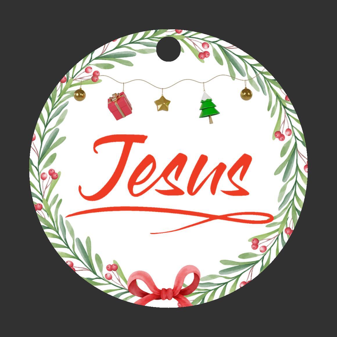 Christmas Ornament Small Orange - Jesus