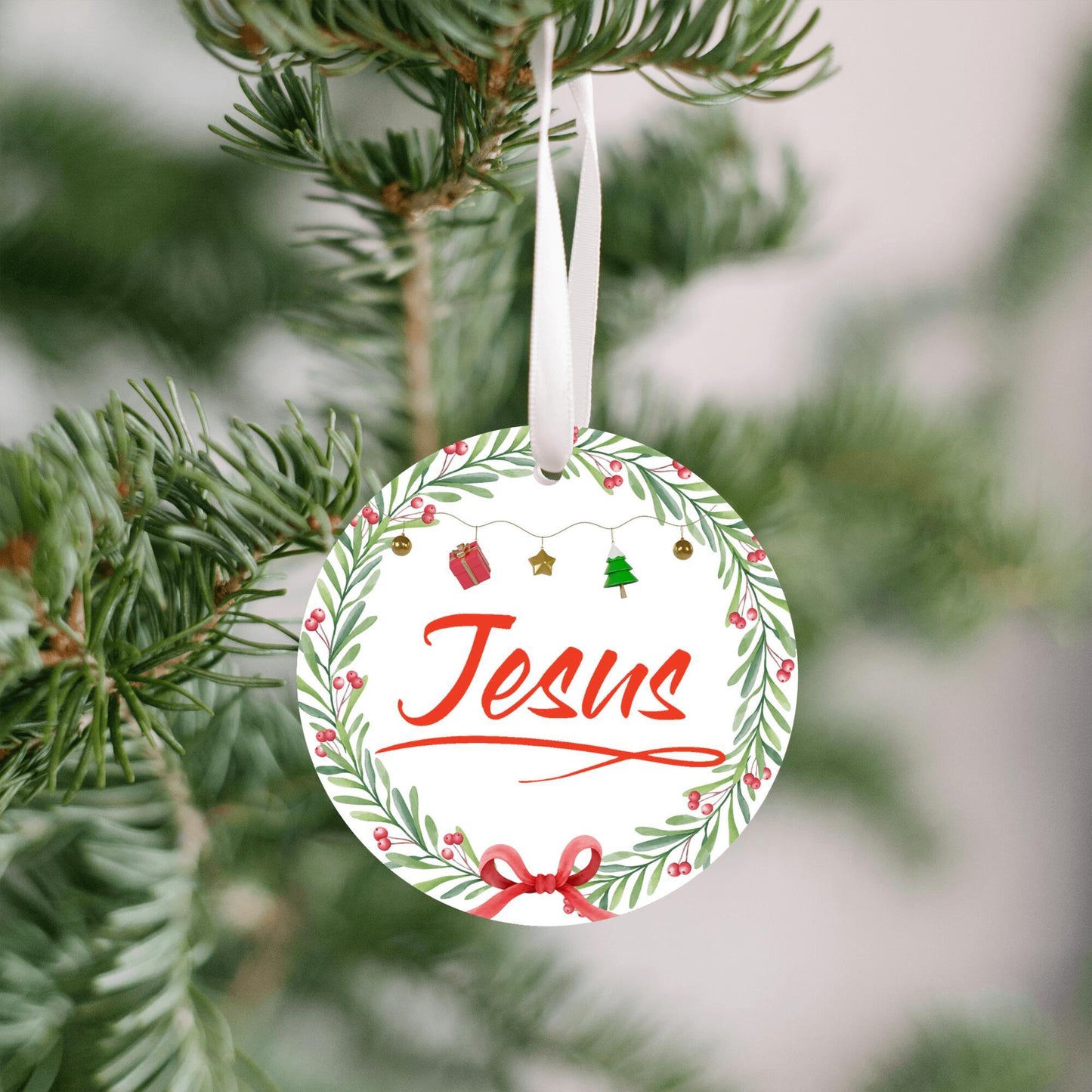 Christmas Ornament Small Orange - Jesus