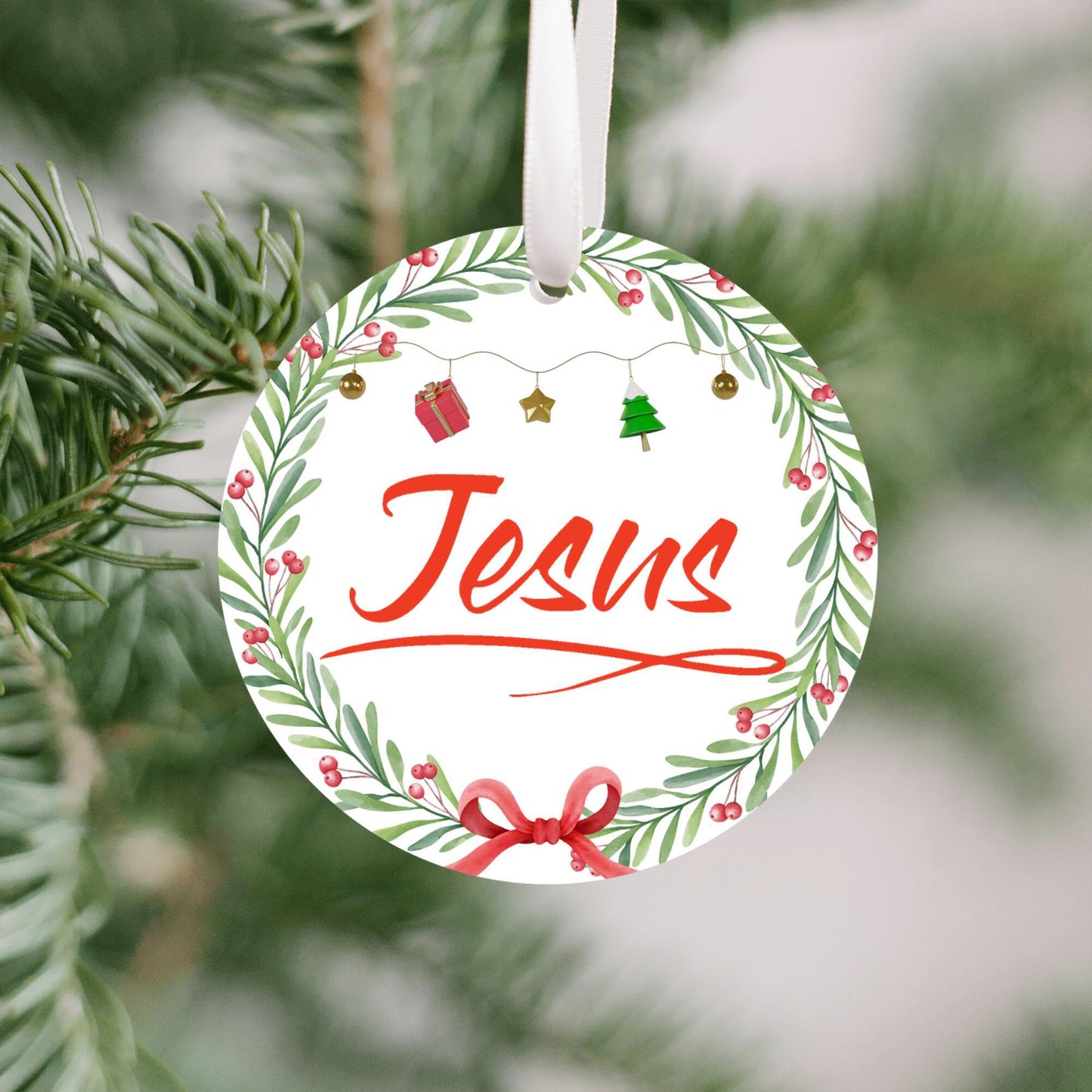 Christmas Ornament Small Orange - Jesus