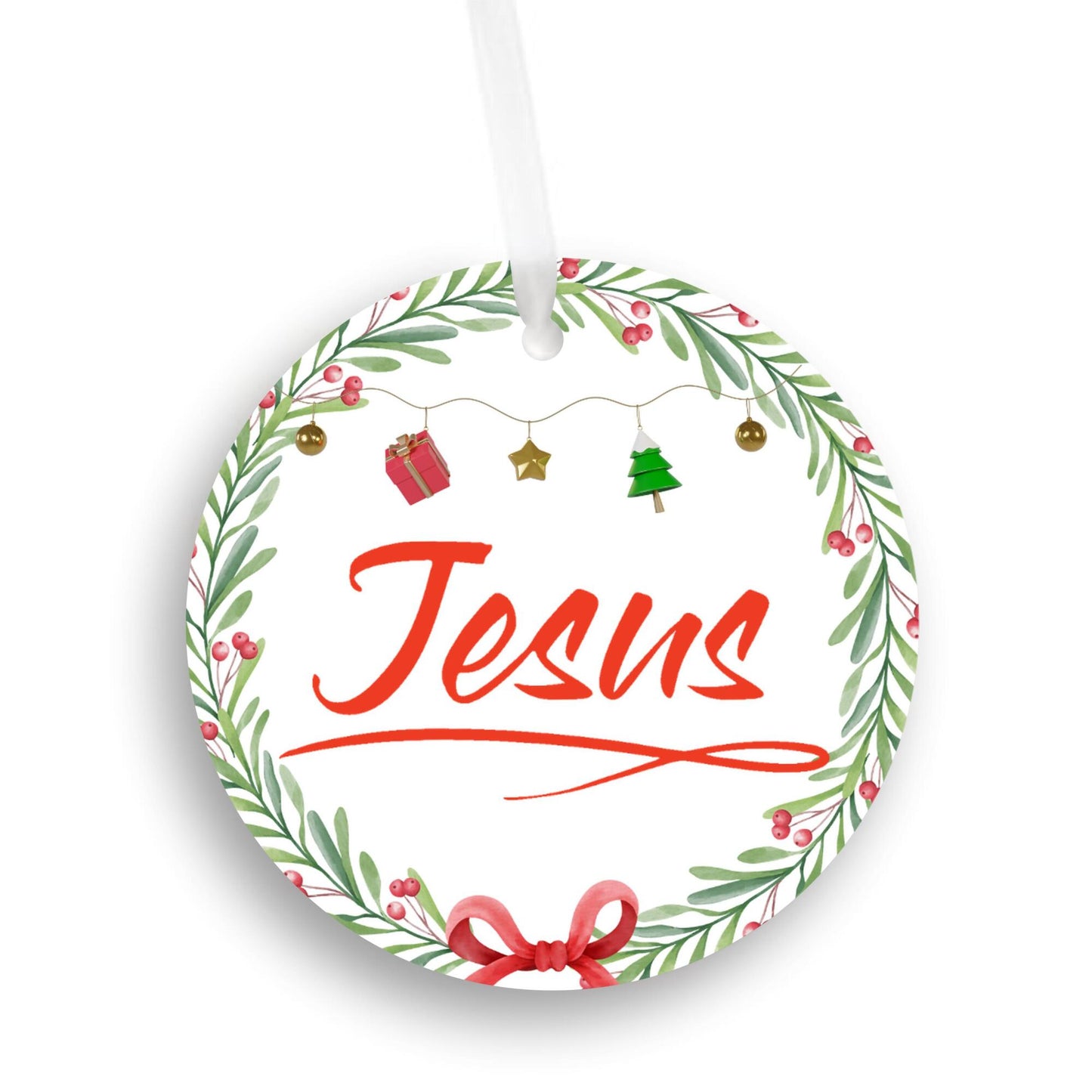 Christmas Ornament Small Orange - Jesus