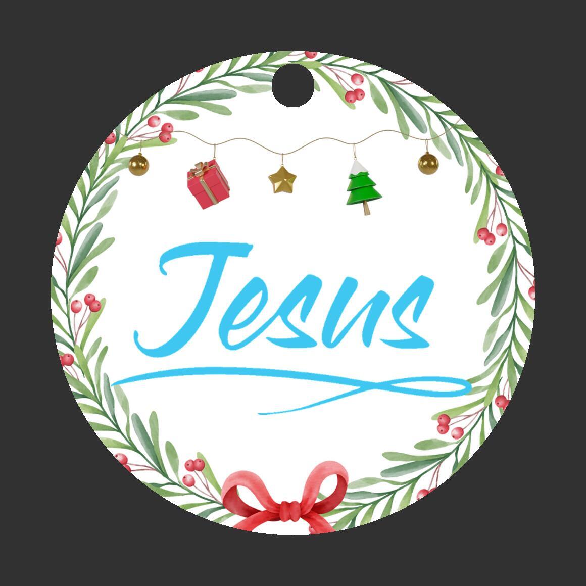 Christmas Ornament Small Sky Blue - Jesus