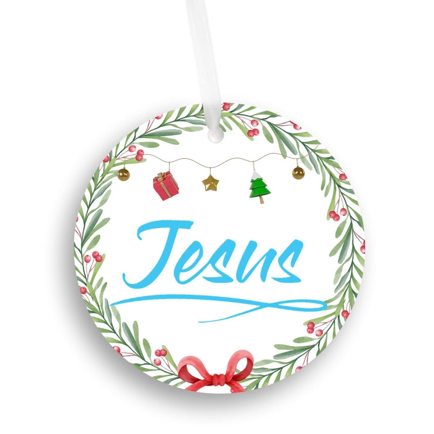 Christmas Ornament Small Sky Blue - Jesus