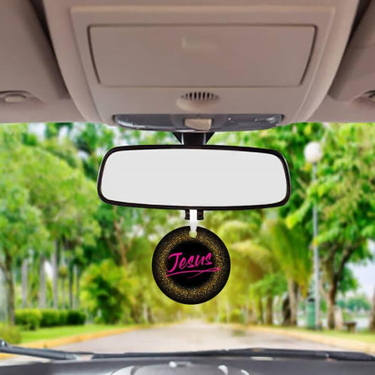 Car Ornament Small Pink - Jesus
