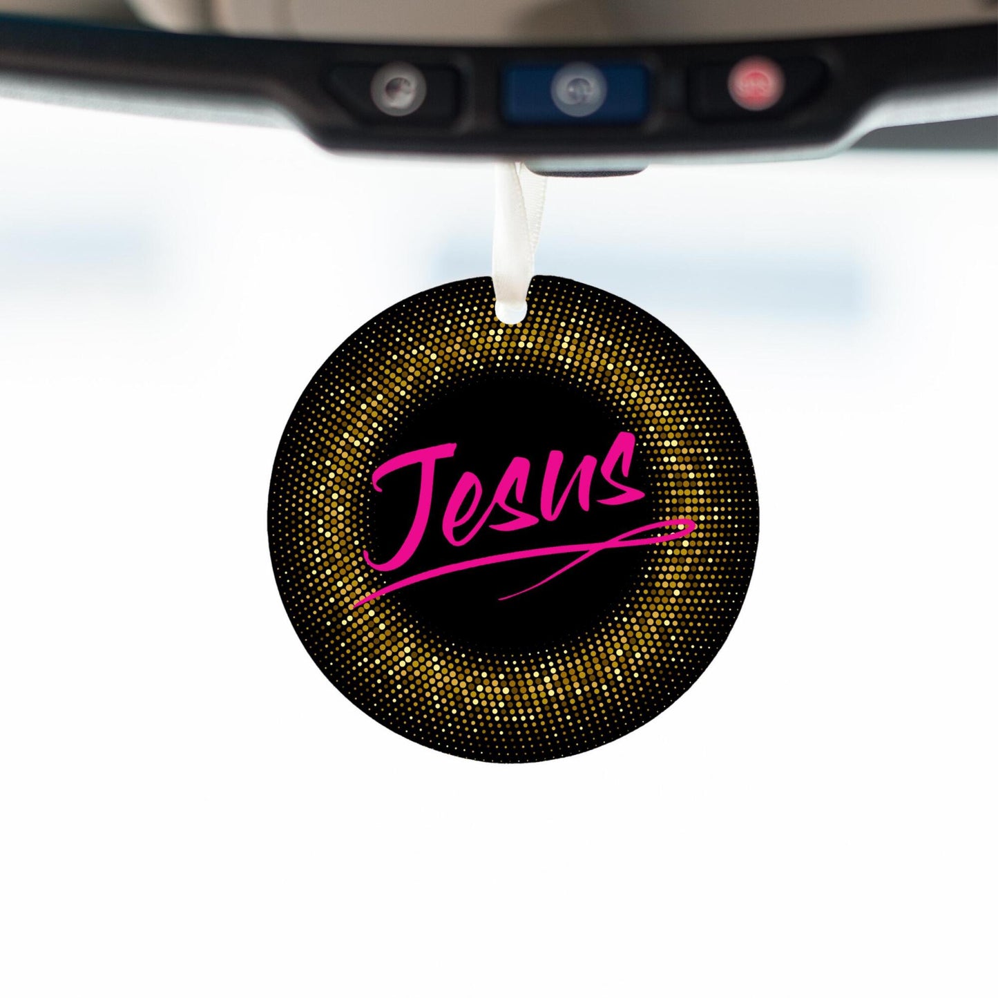 Car Ornament Small Pink - Jesus