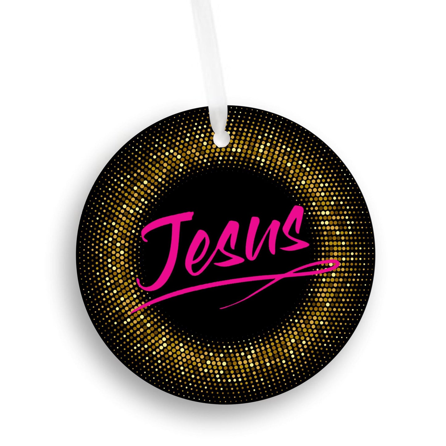 Car Ornament Small Pink - Jesus