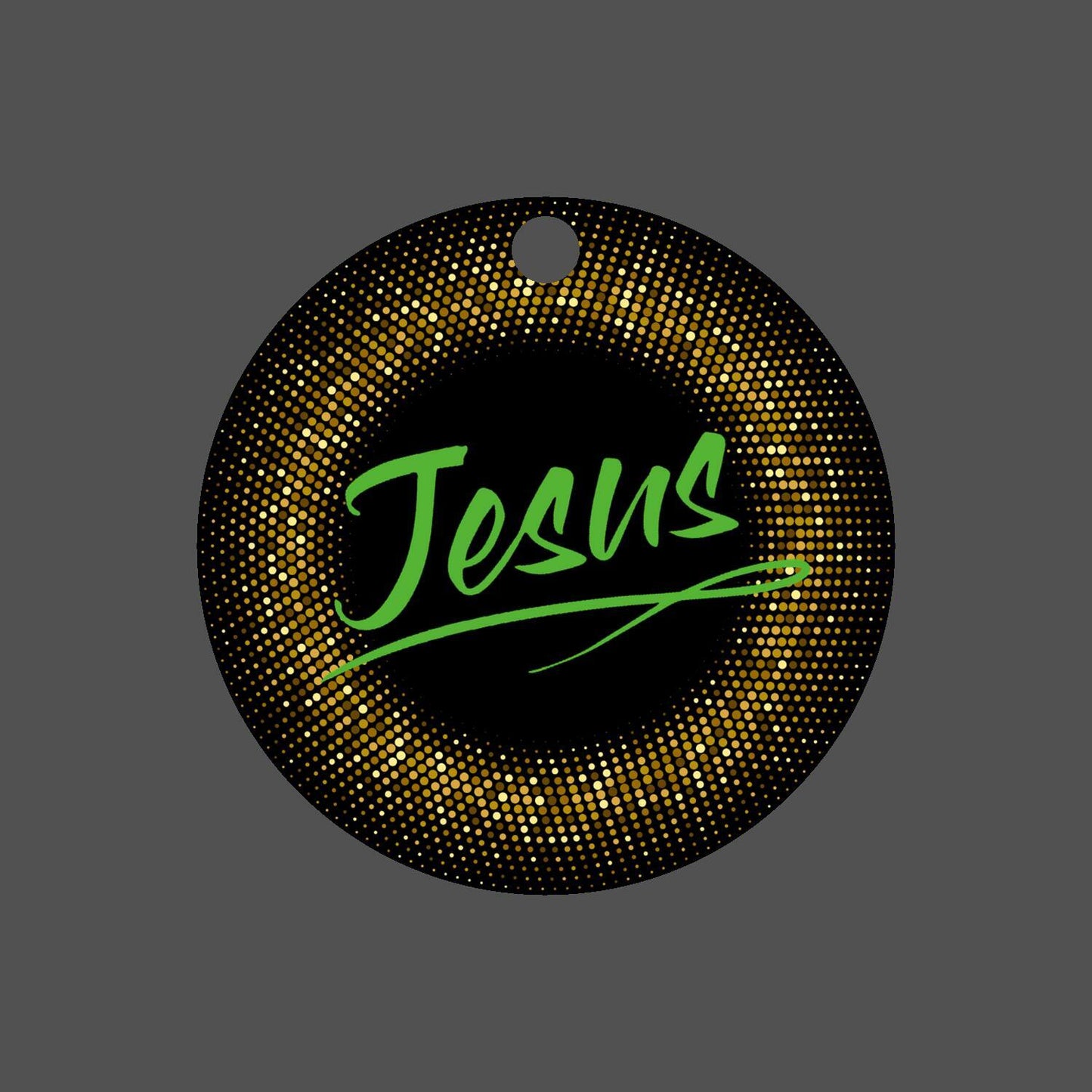 Car Ornament Small Green - Jesus