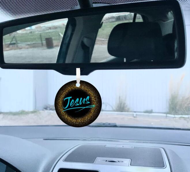 Car Ornament Small Blue - Jesus