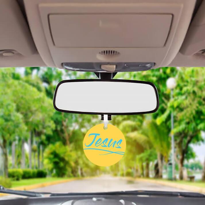 Car Ornament Yellow/Blue - Jesus