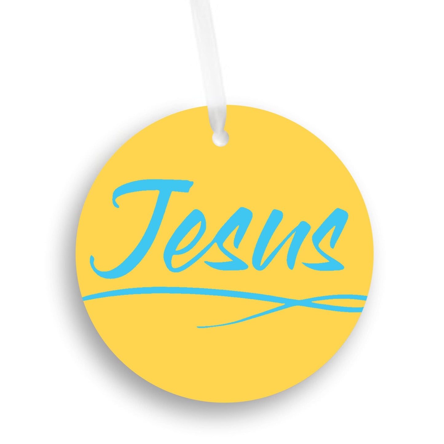 Car Ornament Yellow/Blue - Jesus