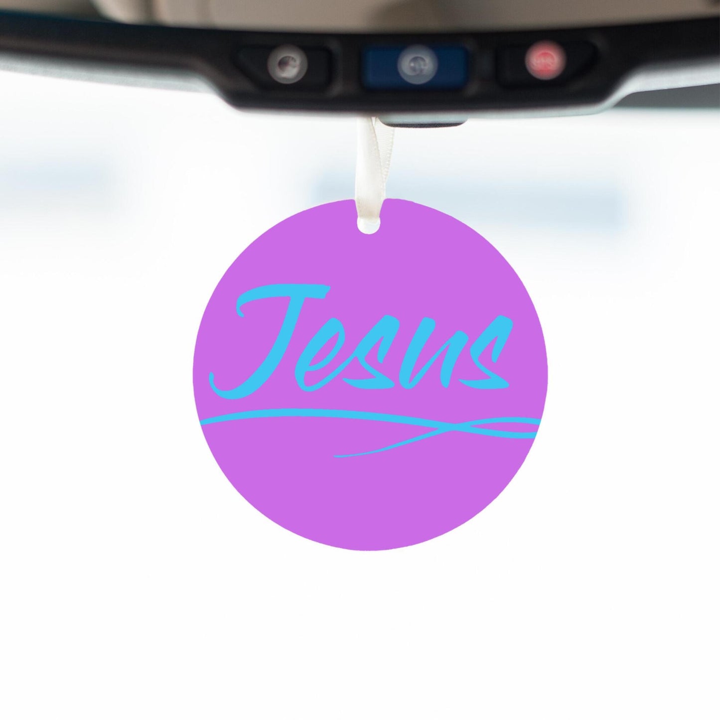Car Ornament Purple/Blue - Jesus