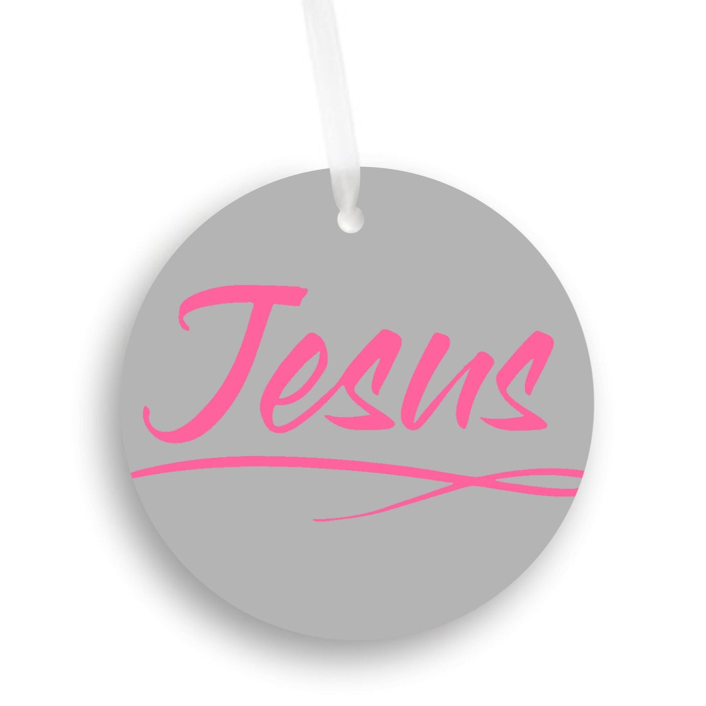 Car Ornament Grey/Pink - Jesus
