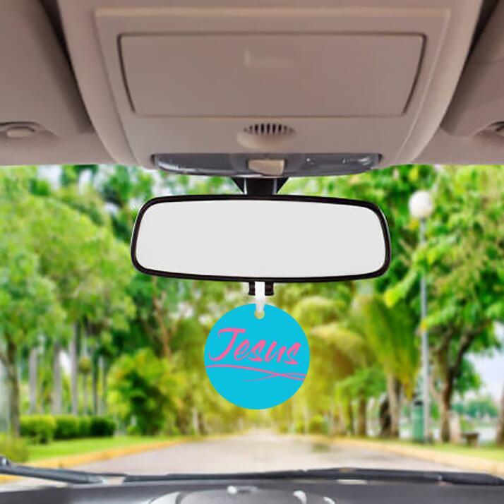 Car Ornament Blue/Pink - Jesus