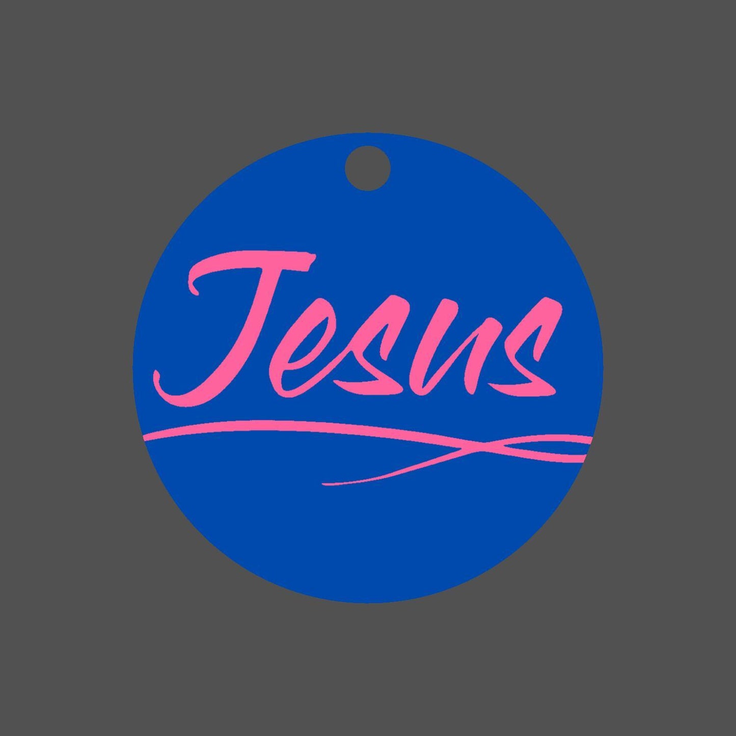 Car Ornament Dark Blue/Pink - Jesus