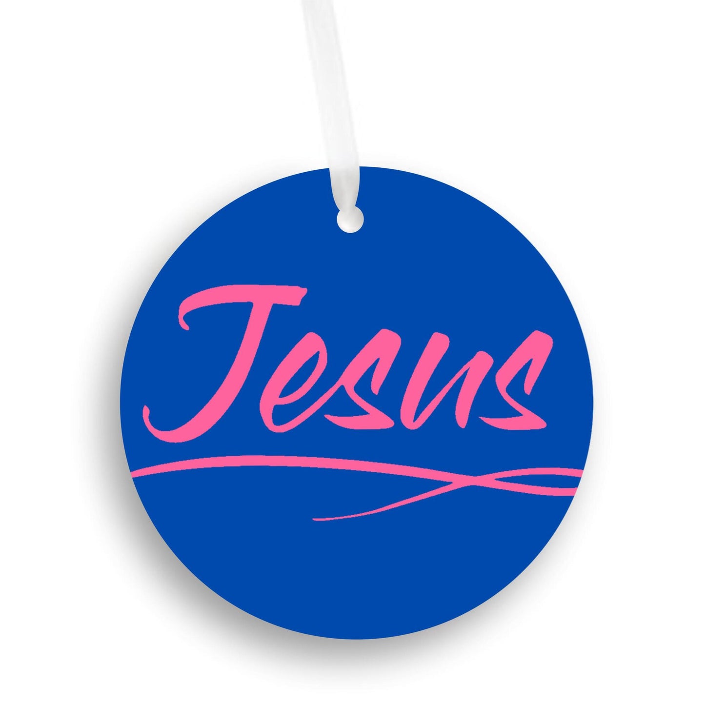 Car Ornament Dark Blue/Pink - Jesus