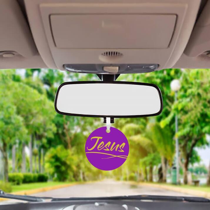 Car Ornament Purple/Yellow - Jesus