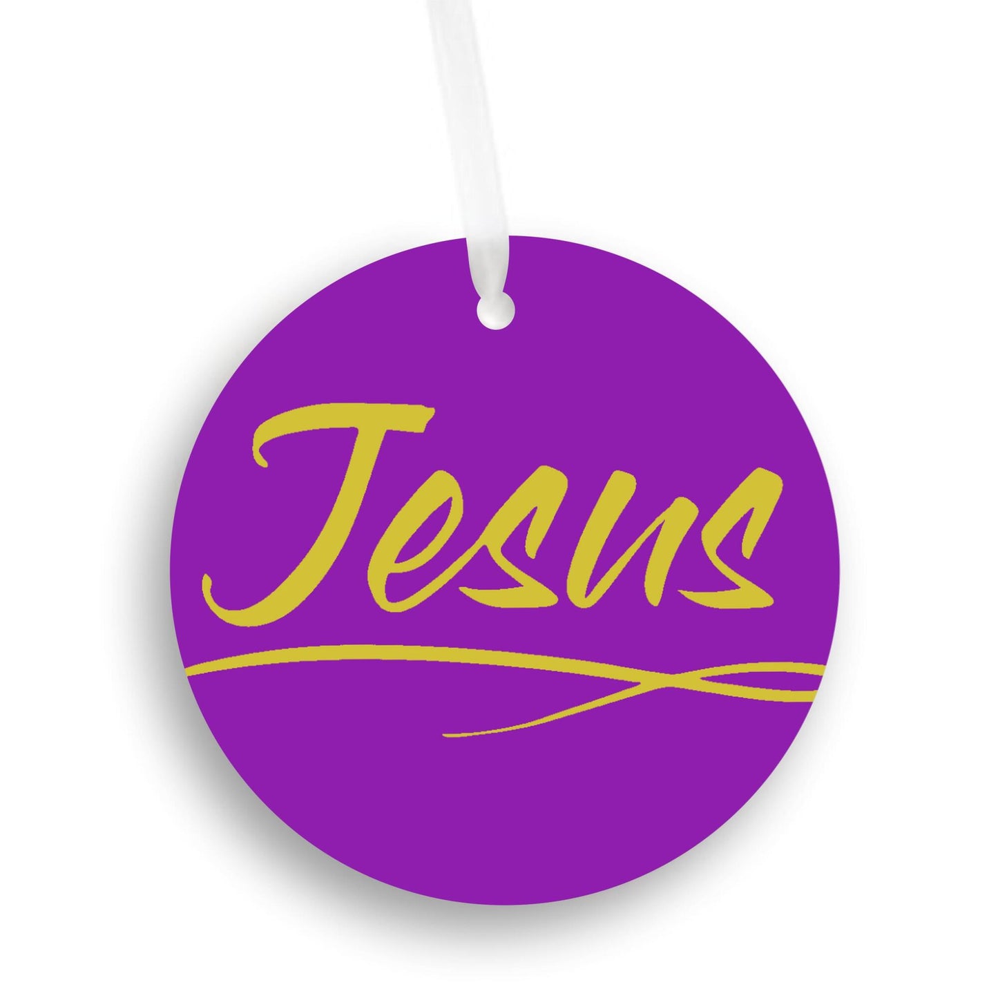 Car Ornament Purple/Yellow - Jesus