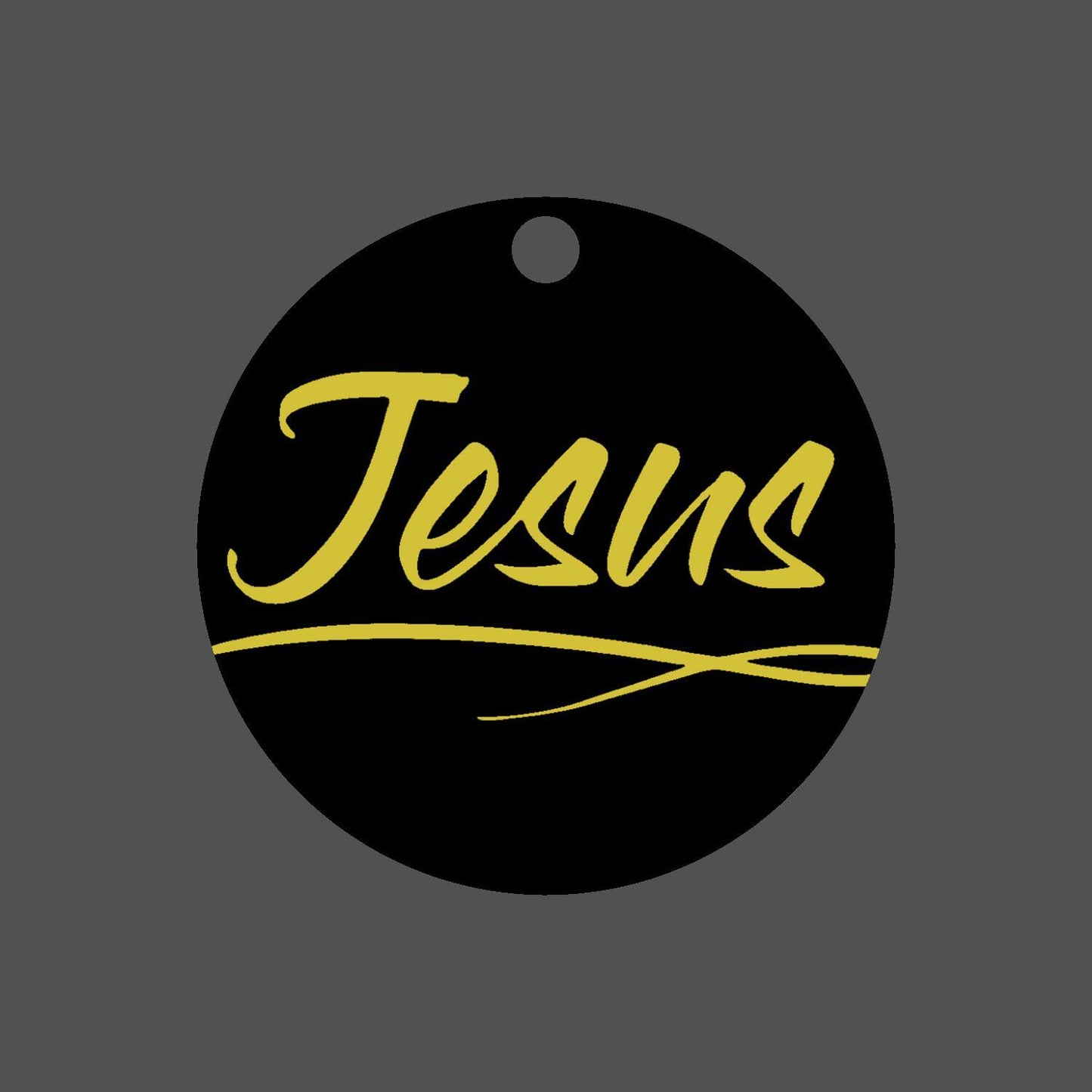 Car Ornament Black/Yellow - Jesus