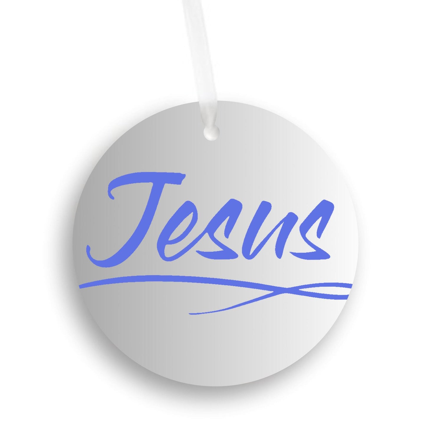 Car Ornament Grey/Blue - Jesus