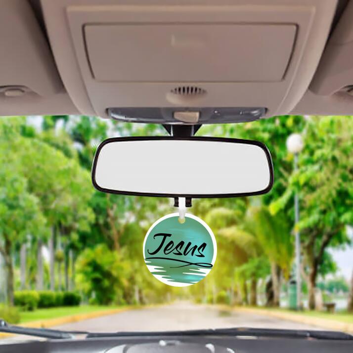 Car Ornament Green - Jesus