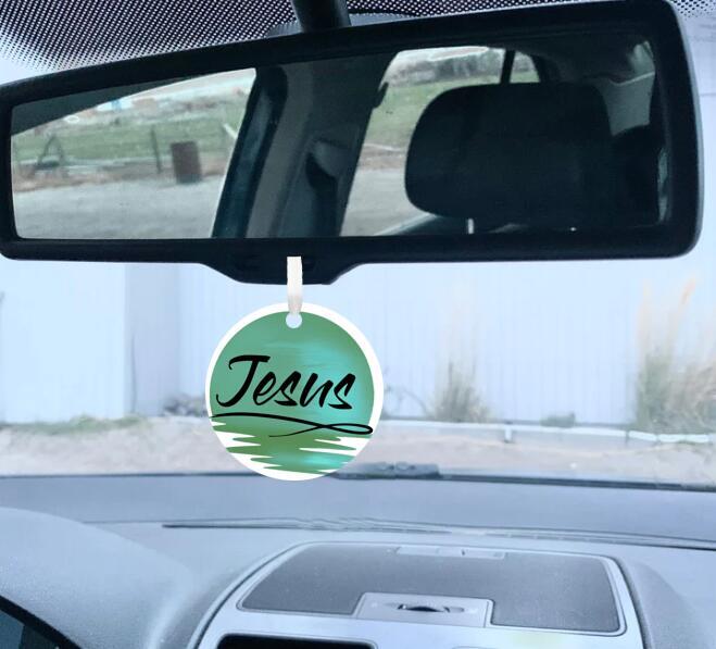 Car Ornament Green - Jesus
