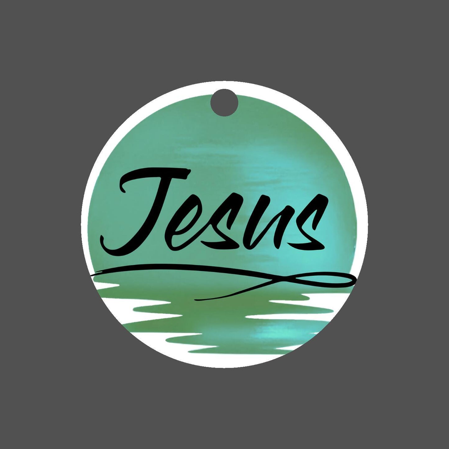 Car Ornament Green - Jesus