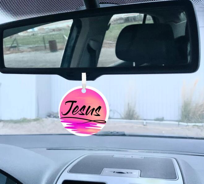 Car Ornament Pink - Jesus