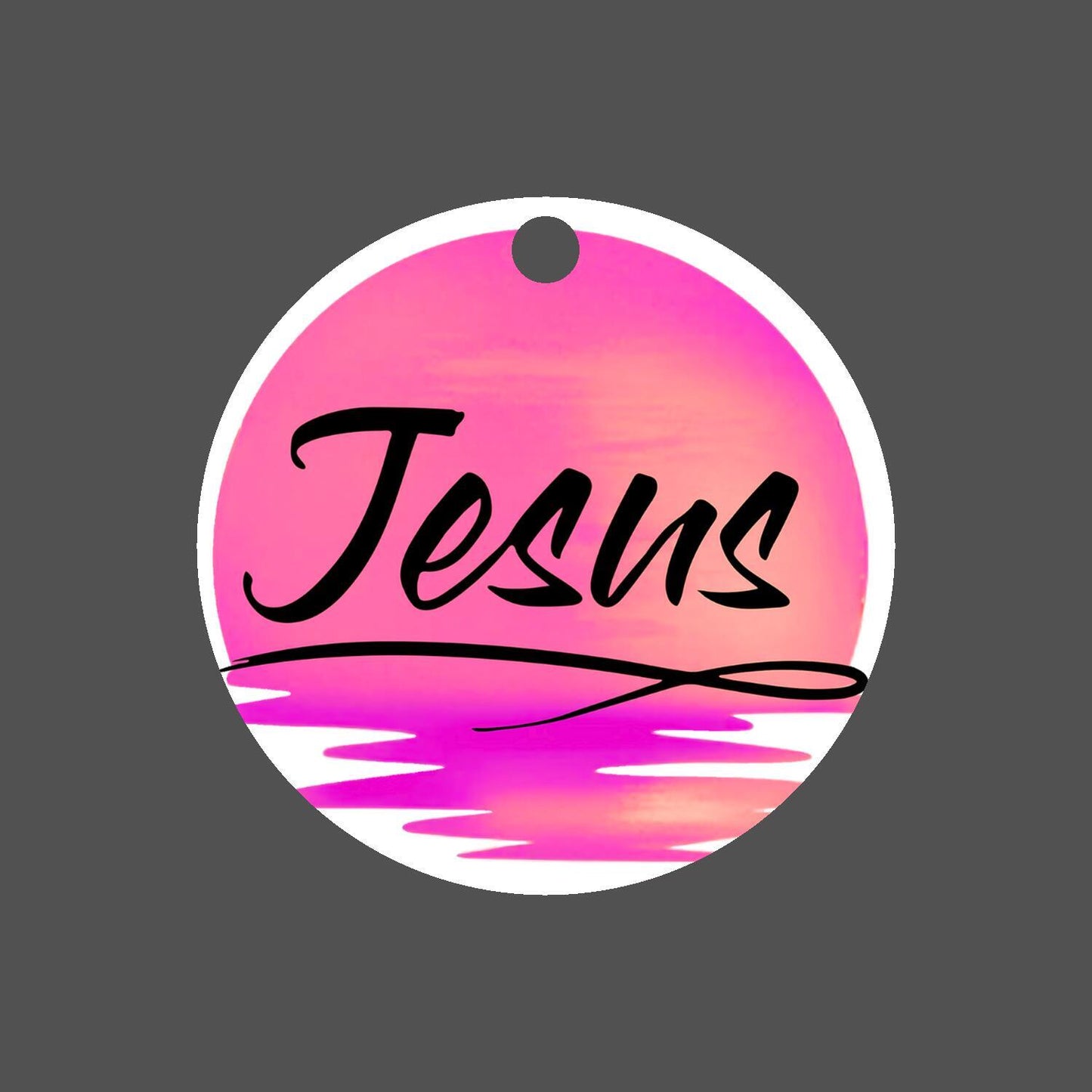 Car Ornament Pink - Jesus