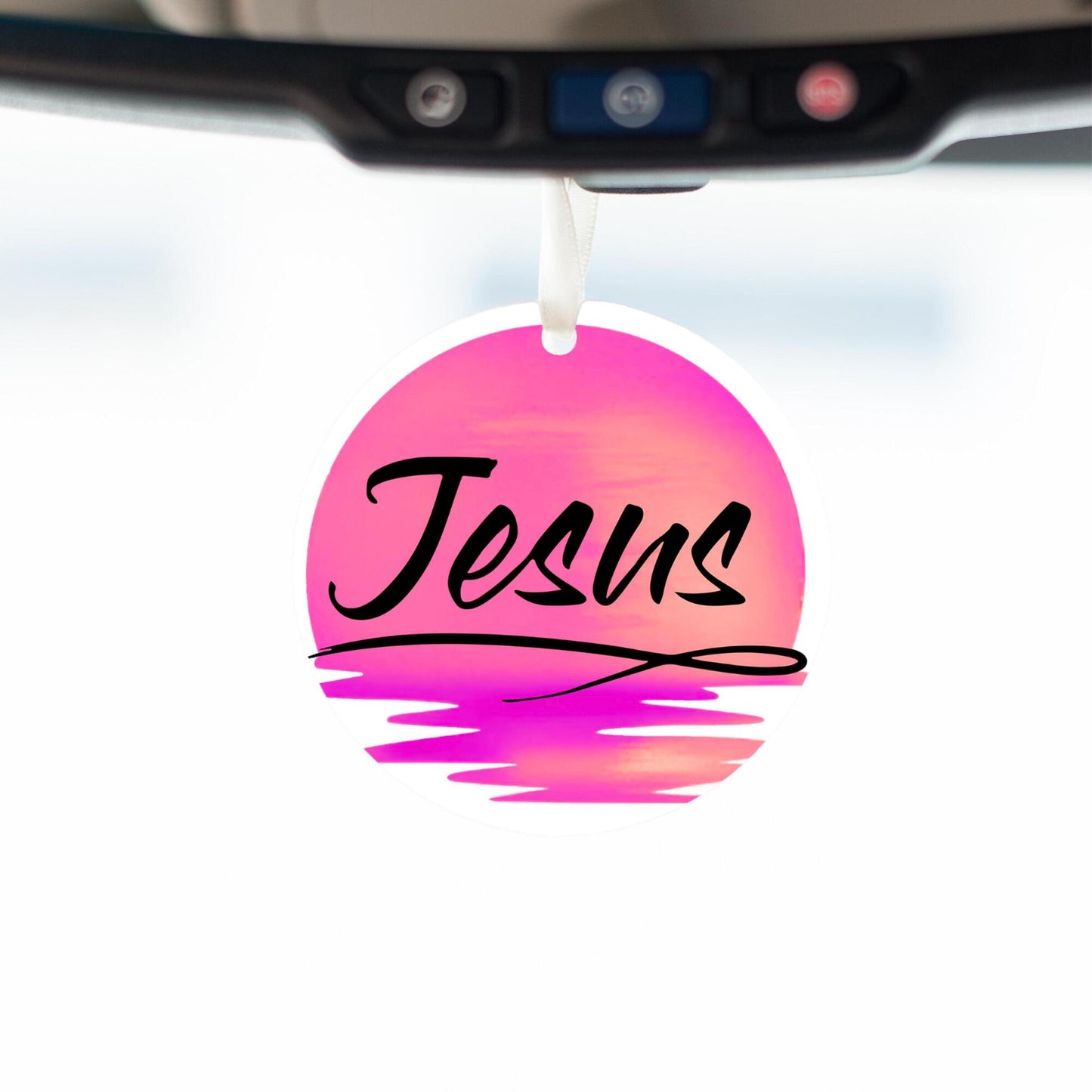 Car Ornament Pink - Jesus