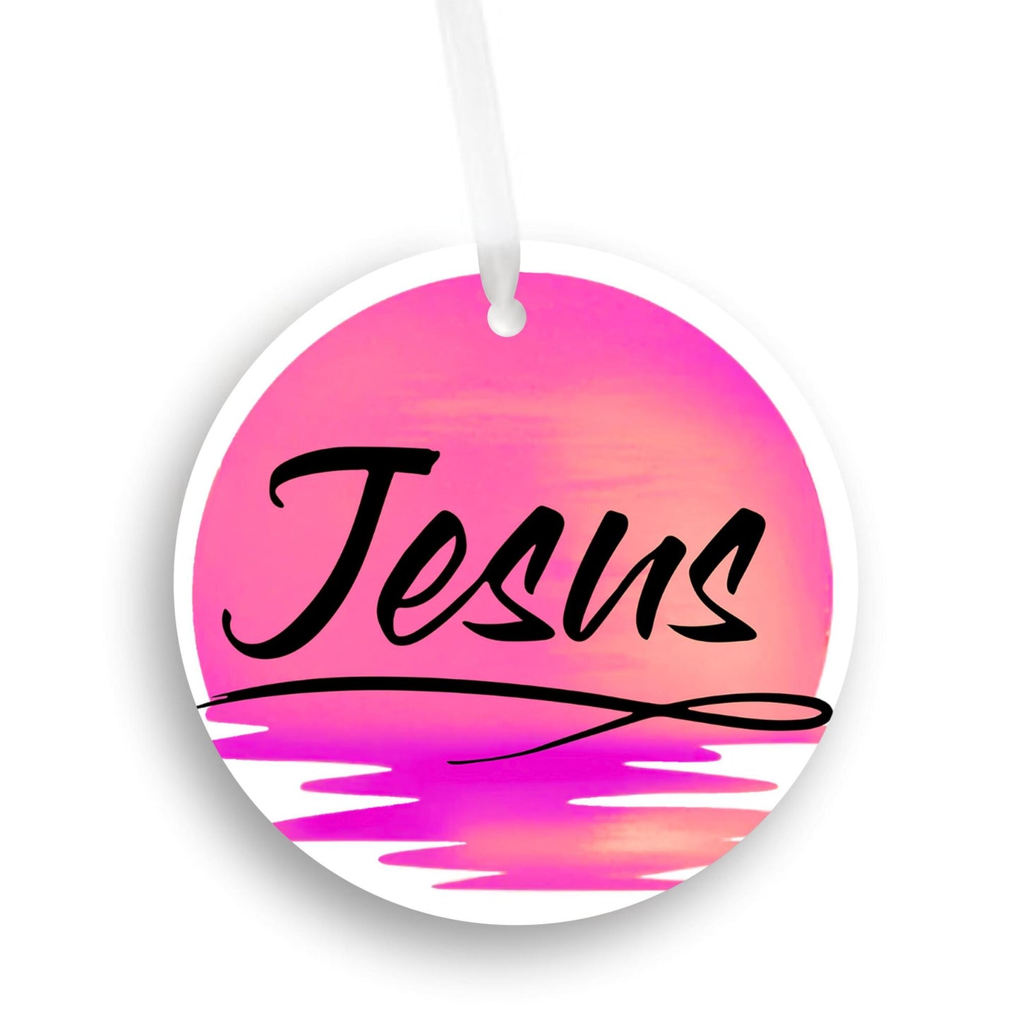 Car Ornament Pink - Jesus