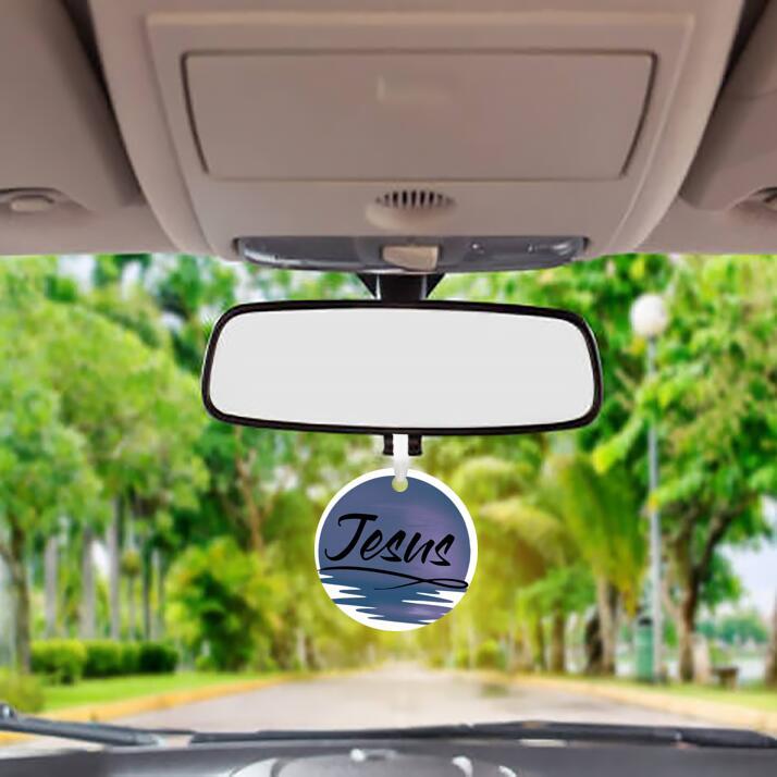 Car Ornament Navy Purple - Jesus
