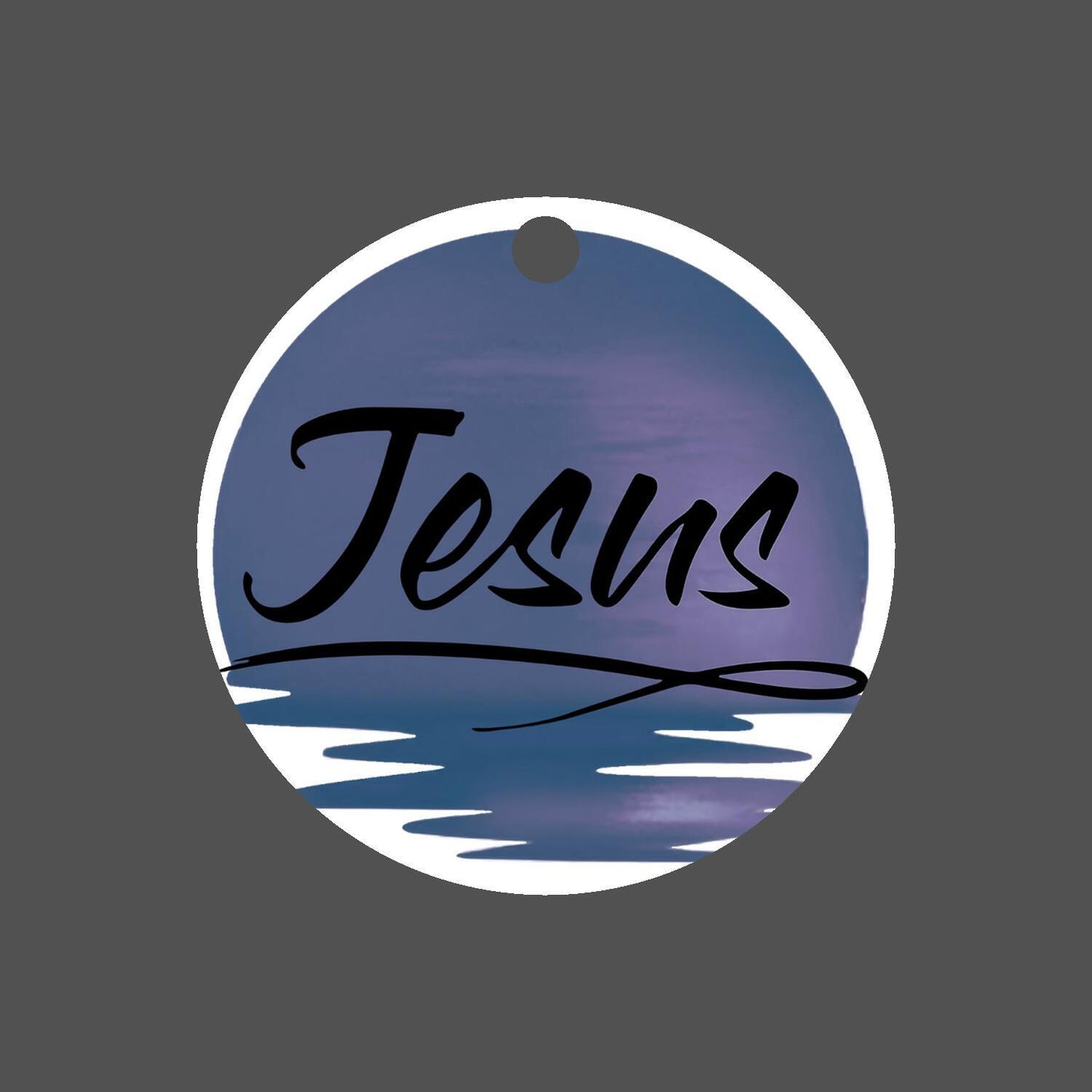 Car Ornament Navy Purple - Jesus