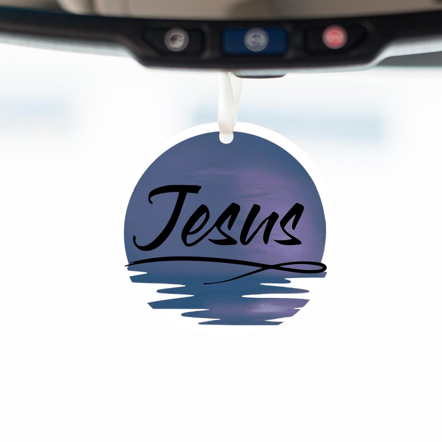 Car Ornament Navy Purple - Jesus