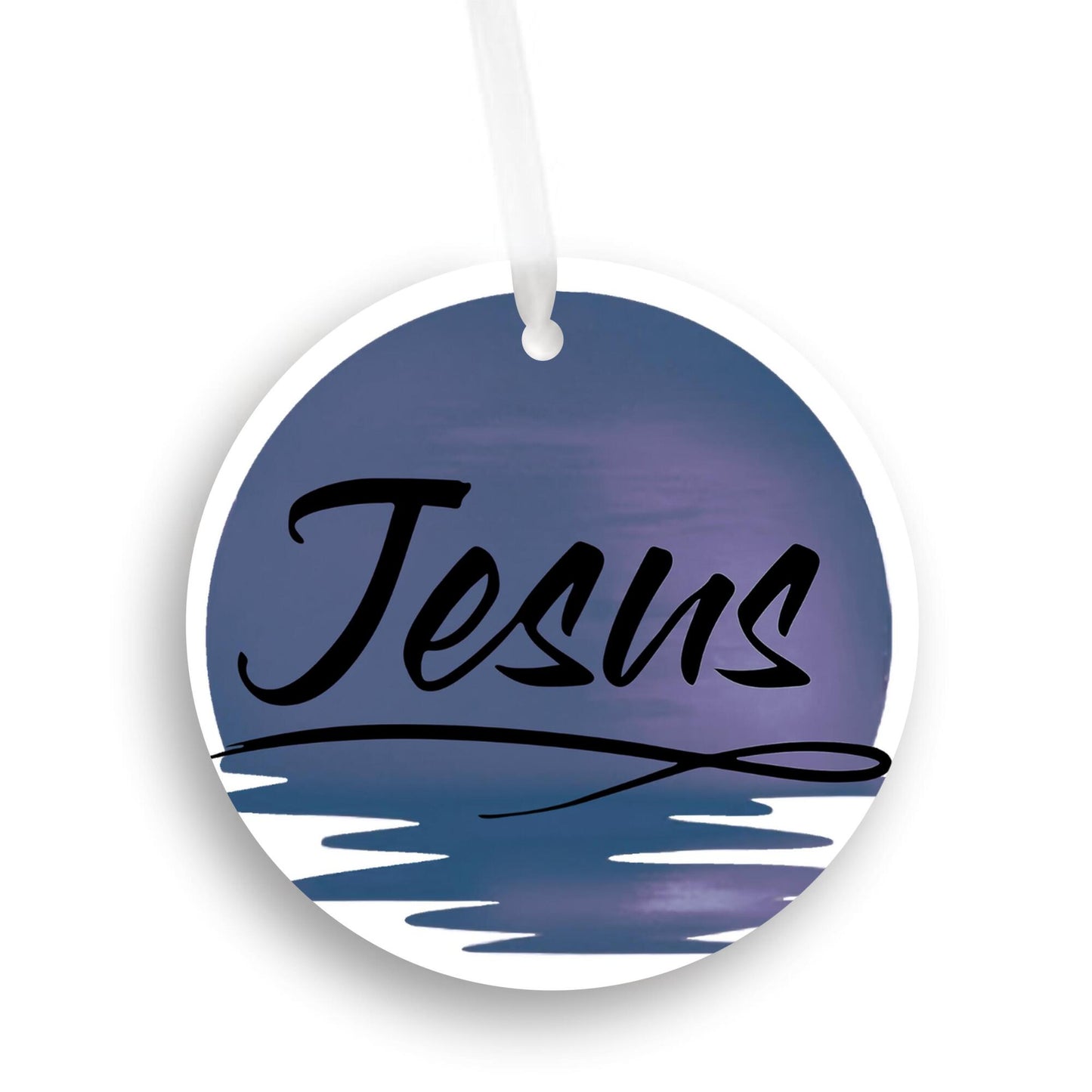 Car Ornament Navy Purple - Jesus