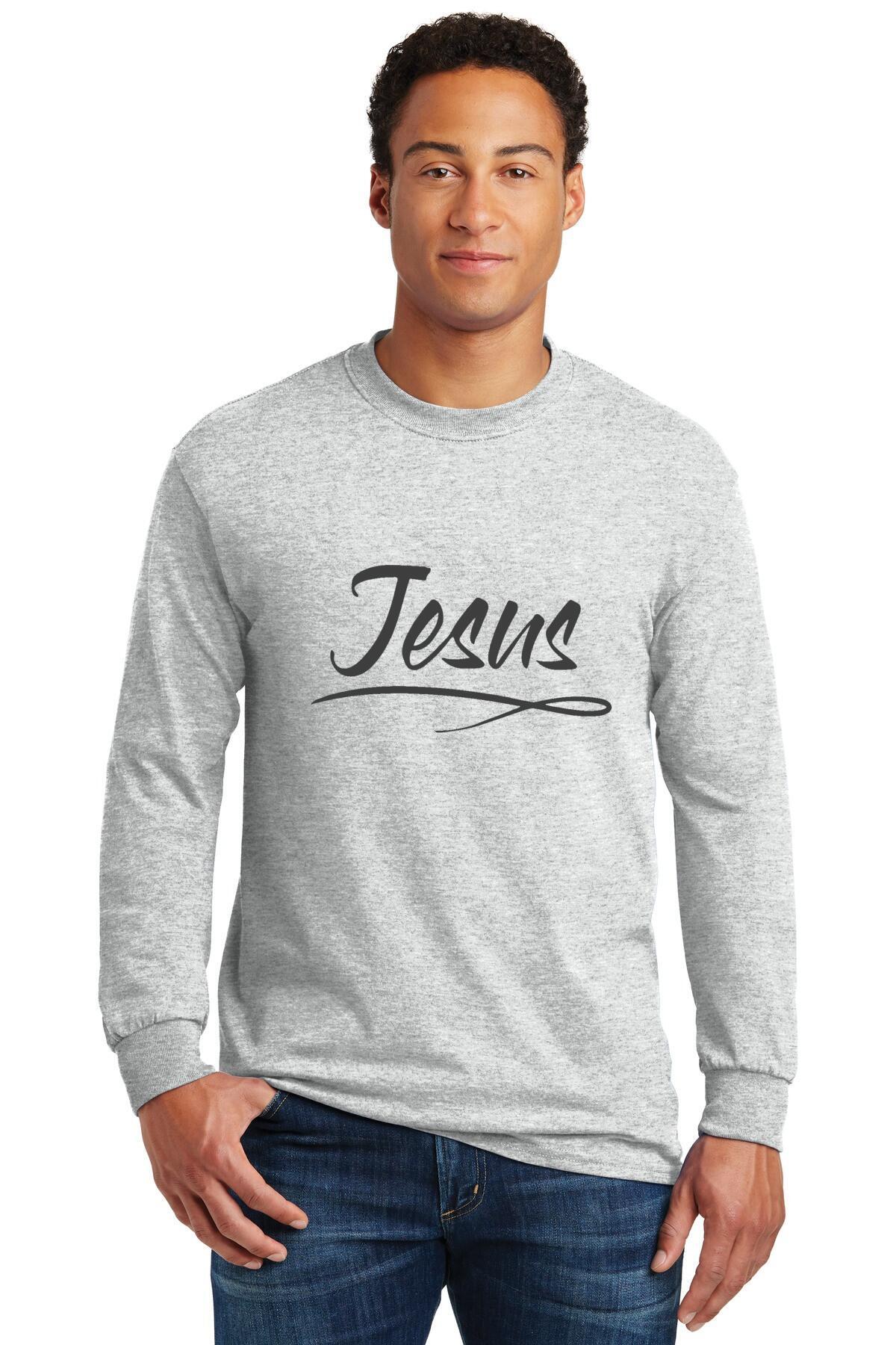 Heavy Cotton Long Sleeve T-Shirt - Jesus