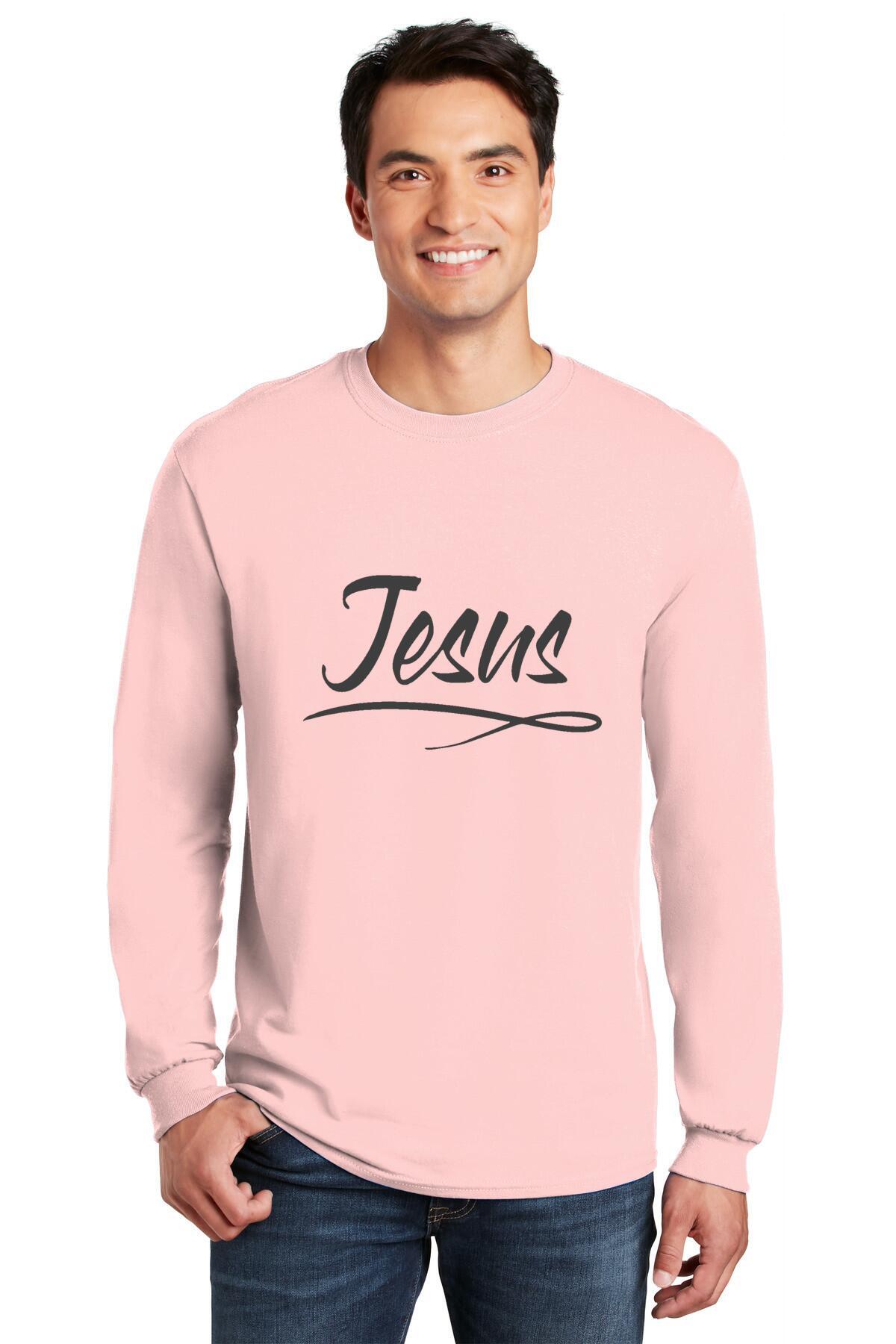 Heavy Cotton Long Sleeve T-Shirt - Jesus
