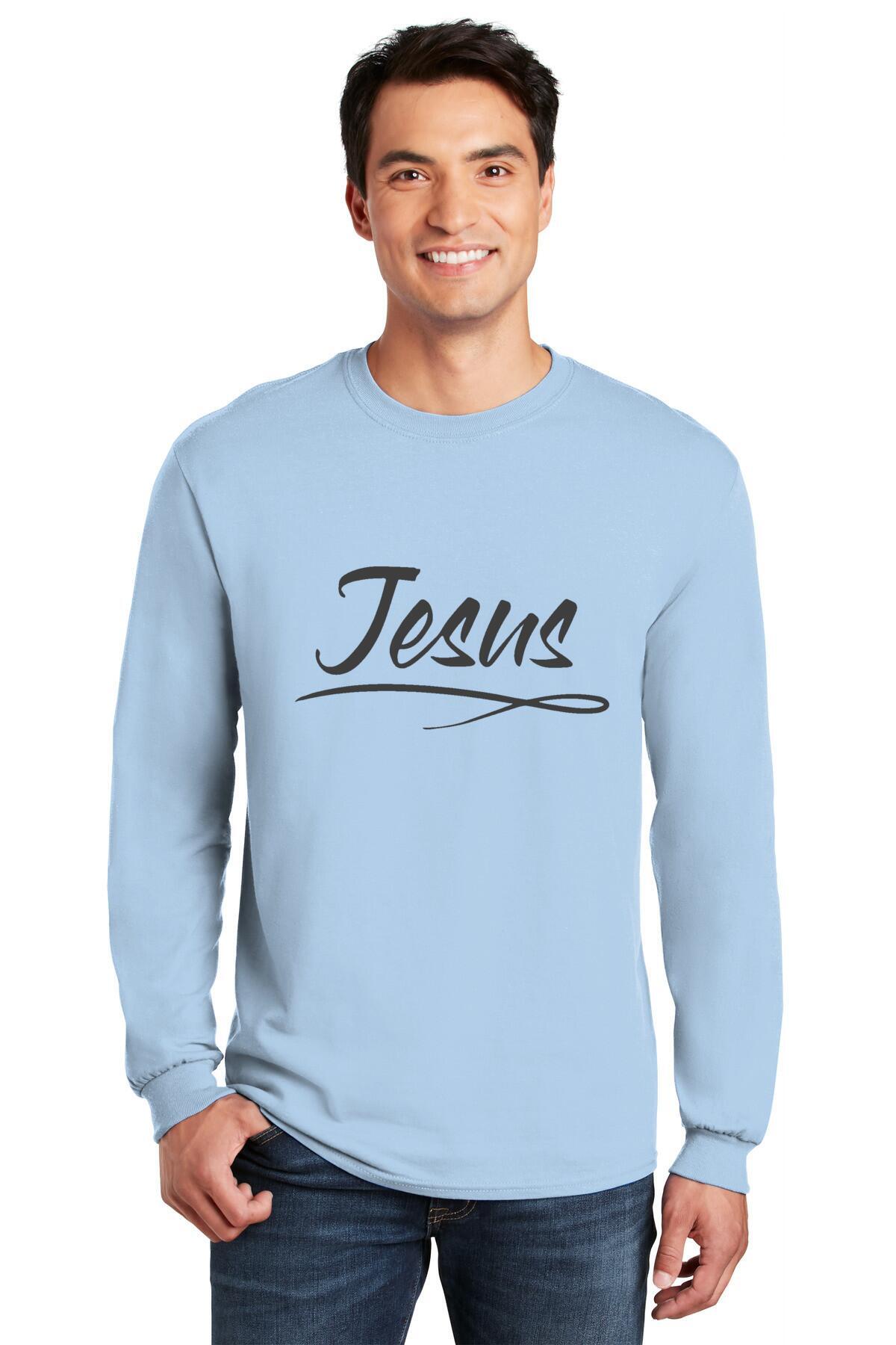 Heavy Cotton Long Sleeve T-Shirt - Jesus