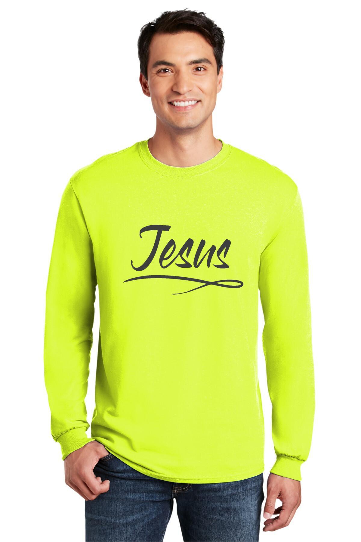 Heavy Cotton Long Sleeve T-Shirt - Jesus